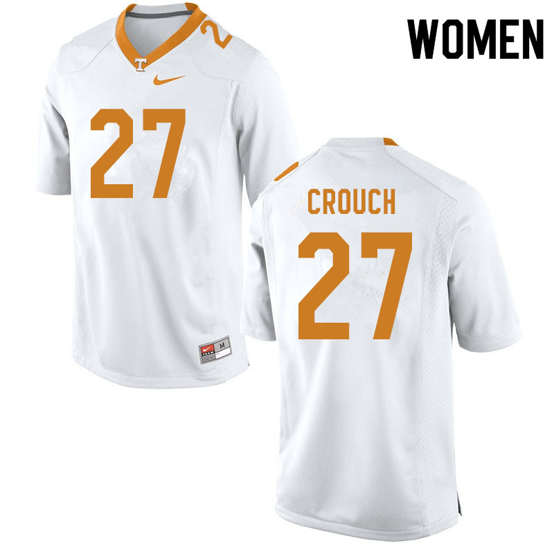 Women #27 Quavaris Crouch Tennessee Volunteers College Football Jerseys Sale-White - Click Image to Close